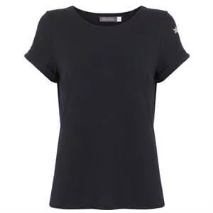 Mint Velvet Navy Cotton Star T Shirt